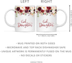 Andaz Press 11oz. Mother's Day Ceramic Coffee Tea Mug Gift, Fall Autumn Marsala Burgundy Flowers Roses Florals, God Daughter, 1-Pack, Includes Gift Box, Birthday Christmas Gift Ideas