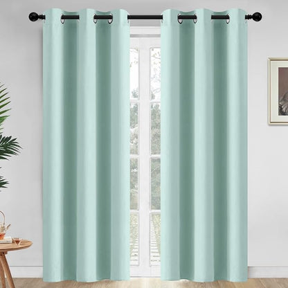 Yakamok Room Darkening Curtains 42x84 inch Length Aqua-Living Room | 2 panels by Yakamok