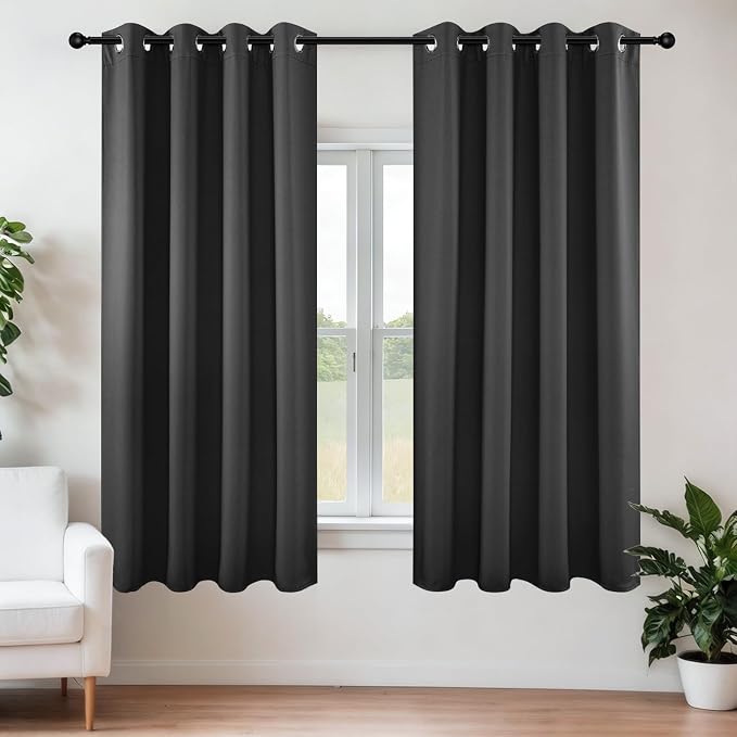 Joydeco Blackout Curtains 54 Inch Length 2 Panels Set, Thermal Insulated Long by JOYDECO