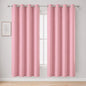 Blackout Curtains 66 x 72 Inch Long Pink Curtains Set of 2 Panels Room by Lemomo