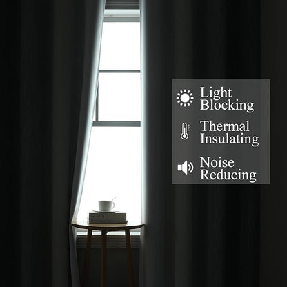 Gray and Greyish White Ombre Blackout Curtains - Image 4