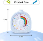 Visual Timer for Kids, Rechargeable Timer for Classroom Office Kitchen with 'Rainbow' Pattern Design, 60min/12h Silent Countdown Timers, Pomodoro Timers Management Tool for Toddler ADHD