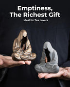 Ceramic Zen Figurine Faceless Tea Pet - Kung Fu Tea Set Accessories, Japanese Decor for Home, Asian Meditation Statue