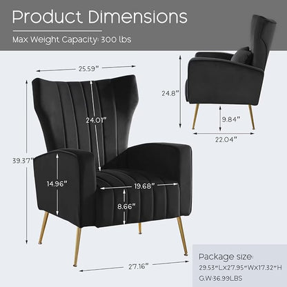 Accent Chair, Wingback Armchair - Image 2