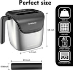 Ourokhome Knock Box Espresso Accessories, The Latest Patented Stainless Steel Espresso Machine Tool for Coffee Ground with Removable Knock Bar, Handle and Lid, Dishwasher safe, 4.8 inch