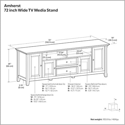 SIMPLIHOME Amherst TV Stand - Image 15