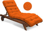 Waterproof Outdoor Chaise Lounge Cushion 74.4 x 22 x 4.7 Inches Memory Foam by Tycdiose