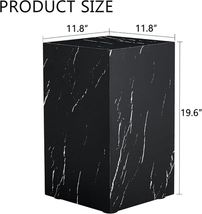 Black Rectangular End Coffee Table, Modern Elegant Bedside Nightstand Table - Image 2