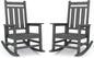 KINGYES Oversized Outdoor Rocking Chair Set of 2, All-Weather Patio Rocking by KINGYES