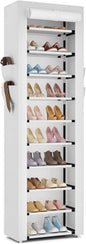 ROJASOP Shoe Rack with Covers 10 Tier Large Shoe Organizer Tall Shoe Closet by ROJASOP