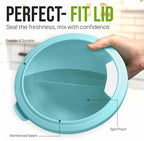 Zulay Kitchen 12 Piece Plastic Mixing Bowls with Leak-Proof Lids Set - Microwave and Freezer Safe Kitchen Mixing Bowls for Preparing, Serving and Storing - Large Nesting Bowls (Cotton Candy Ombre)