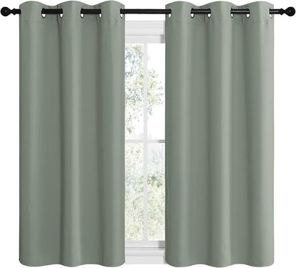 NICETOWN Greyish Green Room Darkening Curtains - Image 2