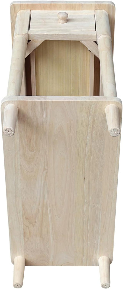 International Concepts Solid Wood Narrow Side Table Unfinished - Image 9