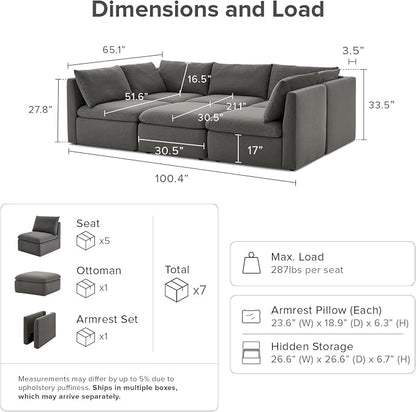 mopio Oversized Modular Sectional Sofa - Image 2