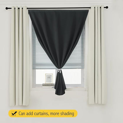 Blackout Curtains with Self Adhesive Tape No Rod No Drill Easy Install Window - Image 8