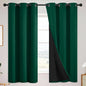 SimpleHome Dark Green 100% Blackout Curtains Room Darkening Living Room 63 | by SimpleHome