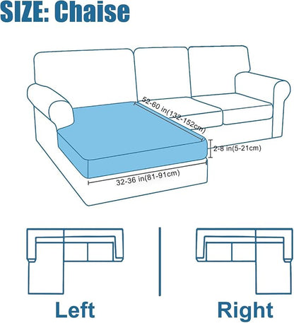 Smiry Waterproof Couch Cushion Covers, Stretch Jacquard Thick Sofa Cushion - Image 6