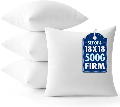 MIULEE 18x18 Throw Pillows Inserts 4 Pack, Decorative Pillows by MIULEE