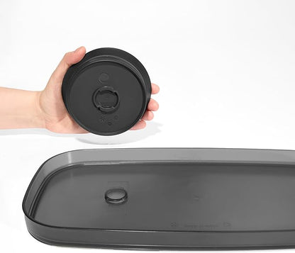 Madesmart Dipware Reusable Dining Plate/Serving Tray for Appetizers and Snacks, Food-Safe Appetizer Serving Platter with Removable Dip Bowl, Plum