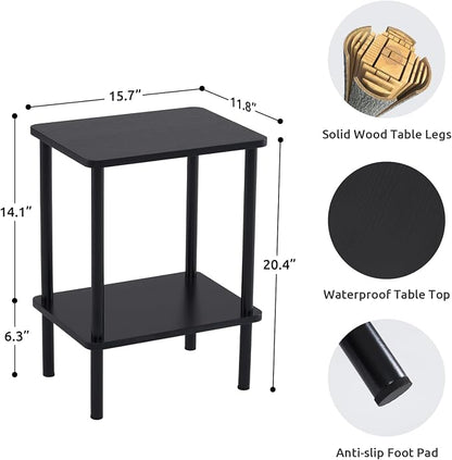 Apicizon 2 Tier End Table, Small Side Table - Image 3