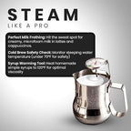 Rattleware 7” Easy Steam Thermometer for Home, Cafe, Restaurants, Residential, or Commercial Use - Milk Frothing and Barista Thermometer - Durable Fast Reading (45mm Dial)