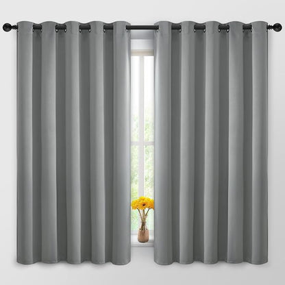 Yakamok Room Darkening Curtains 62x63 inch Length Dove Grey-Living Room | 2 by Yakamok