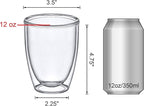 Amazing Abby - Andes - 12-Ounce Insulated Plastic Tumblers (Set of 4), Double-Wall Plastic Drinking Glasses, All-Clear Reusable Plastic Cups, BPA-Free, Shatter-Proof, Dishwasher-Safe