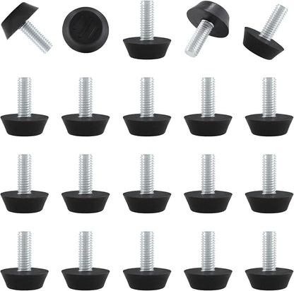 Zorfeter 30 Pcs Screw in Threaded Furniture Adjustable Levelers, M6 Leveling by Zorfeter