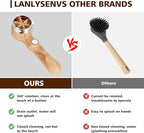 Espresso Coffee Machine Cleaning Brush Wood grain color espresso machine electric cleaning brush 360° Totally enclosed cleaning for 3 EARS 51MM Delonghi Dedica Style Series EC680 and EC685 SMEG ECF01