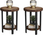 Alaterre Furniture Pomona Living Room Set of 2 Solid Wood Small Round End Tables by AlaterreFurniture