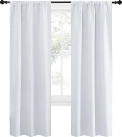 NICETOWN Greyish White Window Curtain Panels - Image 2