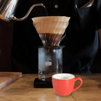 homEdge Mini Procelain Espresso Cup, 3 Ounces / 90 ml Tiny Coffee Mugs Demitasse for Espresso, Tea- Red