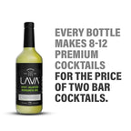 LAVA Premium Spicy Jalapeño Margarita Mix by LAVA Craft Cocktail Co., Made with Real Jalapeños, Agave Nectar, Key Limes, Lots of Flavor and Ready to Use, 1-Liter Glass Bottle