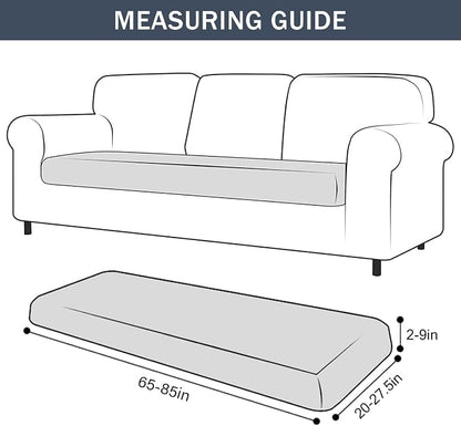 CONRUSER Stretch Cushion Cover, Soft Velvet Plush Cushion Slipcovers Loveseat - Image 7