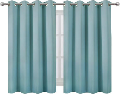 Stone Blue Thermal Blackout Curtains/52 x 45 Inch/Set of 2 Panels Room - Image 2