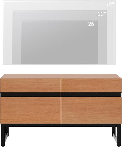 WAMPAT Modern TV Stand for 26-40 Inch TVs, Wood Entertainment Center - Image 5