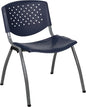 Flash Furniture HERCULES Series 880 lb. Capacity Navy Plastic Stack Chair by FlashFurniture