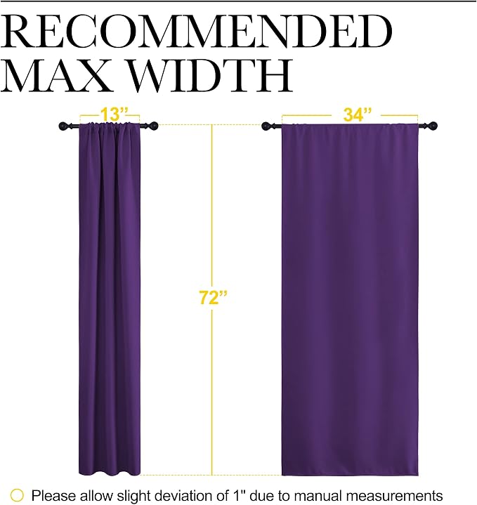 NICETOWN Blackout Curtains for Living Curtains, Triple Weave Home Decoration - Image 7