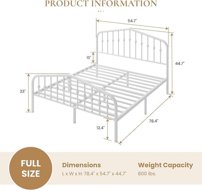 SHA CERLIN Full Size Metal Platform Bed Frame - Image 2