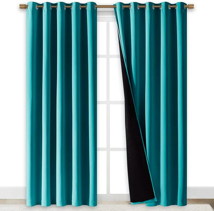 NICETOWN 100% Blackout Window Curtain Panels, Cold and Full Light Blocking by NICETOWN
