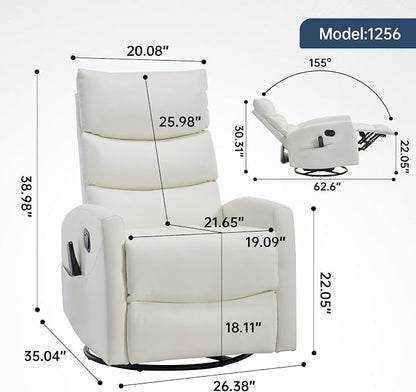 Trustyue Swivel Rocker Recliner Chair, 360° Swivel Recliner - Image 3