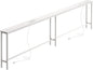 SUPERJARE 102.3 Inch Sofa Table by SUPERJARE