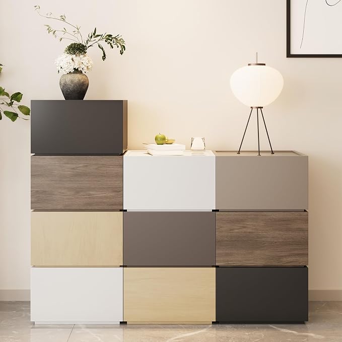 Modern Nightstand Modular Stackable Drawers Modular Storage Bedroom Furniture by Svimi
