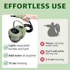 Steam Cleaner, 2500W High Pressure Steam Cleaner for Home, 15s Fast Heat-Up，1.1L Tank, 6-Level Adjustable steamer for cleaning Car Detailing, Grout Tile, Couch, Floor Cleaning (Green 2)