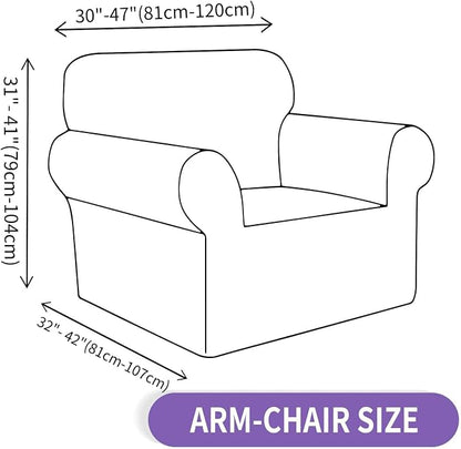 ZNSAYOTX Chair Cover with Arms, New Striped Sofa Chair Covers - Image 6