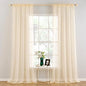 MIULEE Cream Beige Sheer Curtains 54 X 120 Inches, 2 Panels | Solid Color by MIULEE