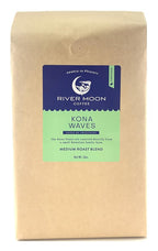 River Moon Coffee, Kona Coffee Whole Bean, Medium Roast, 5 lbs, Kona Waves Hawaiian Blend, Sustainably Farmed, 100% Arabica