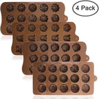 4 Pack Flower Shape Silicone Molds Chocolate Candy Mold, DanziX Silicone Mold for Wedding,Festival, Parties, DIY Enthusiasts-15 Cavity