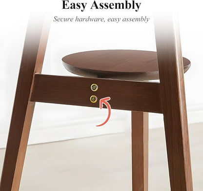 Side Table, 2-Tier Round End Tables Living Room, Mid Century Modern Side Table - Image 9