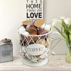 TreeLen Coffee Pod Capsule Storage Holder for 35 K Cups Capacity K Cup Holder K Cup Organizer for Counter Coffee Bar and Coffee Table - White